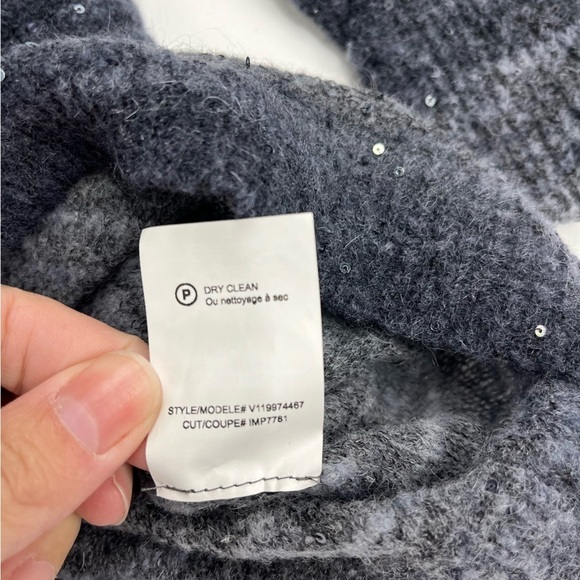 Vince sweater sequined gray size M - Picture 7 of 7